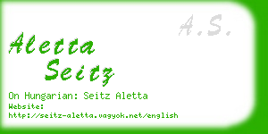 aletta seitz business card